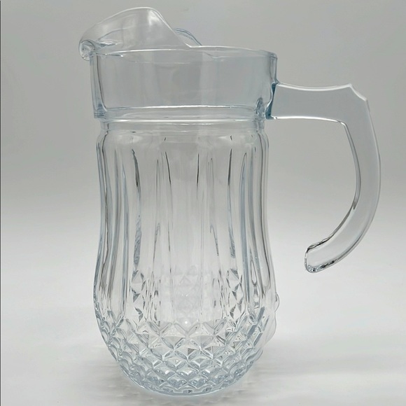 Gibson Home Brunson Glass Pitcher - Diamond Pattern - Picture 1 of 11